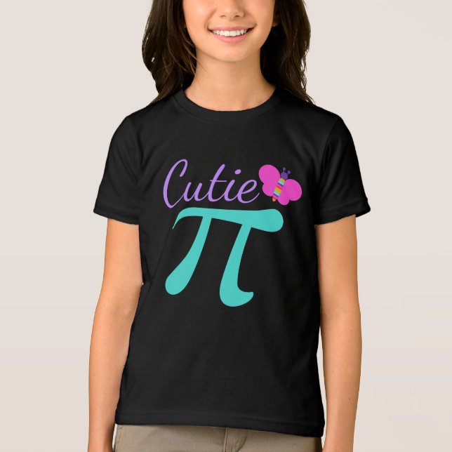 Camiseta Cutie Pi Cute Math Pun Girl (Frente)