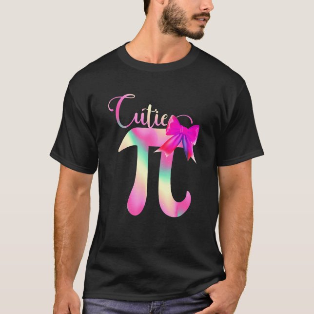 Camiseta Cutie Pi Happy Pi Day Arco Tie Numero Matemática S (Frente)