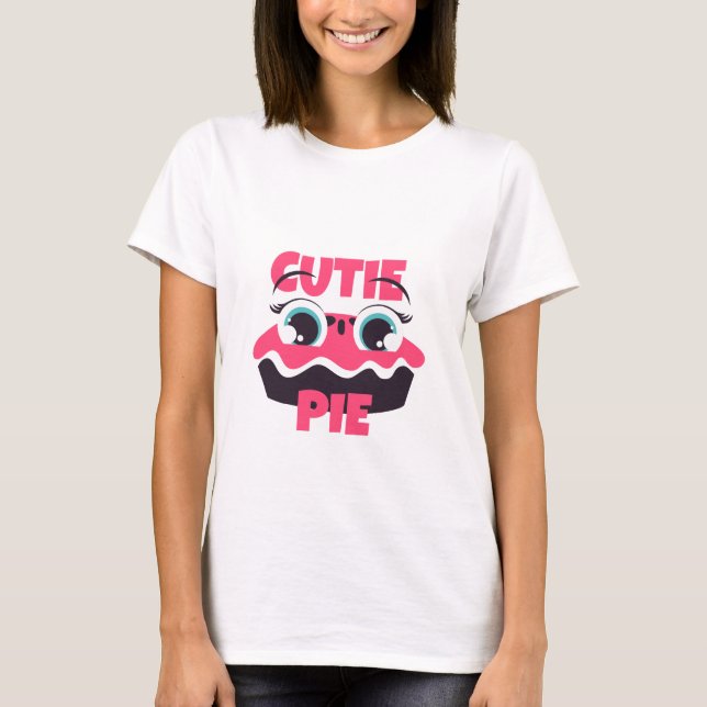 Camiseta Cutie Pie Funny Simple Modern Cute (Frente)