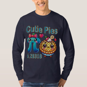 Camiseta "Cutie Pies" - Símbolo de Pi Cónico e Pie Pun