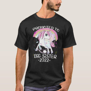 Camiseta Cutie Unicorn Promovido À Big Sister 2022