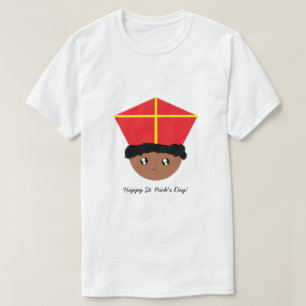 Camiseta Cutieful caçoa a mitra Zwarte Piet de São Nicola