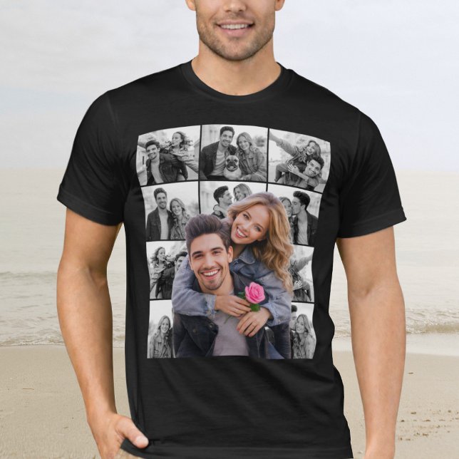Camiseta Cutout Photo Collage For Couple (Criador carregado)