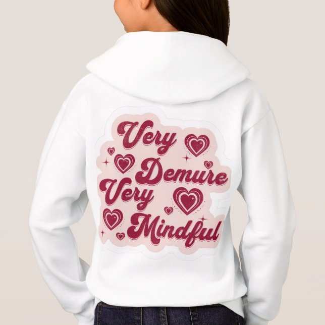 Camiseta Cutsey Heart design hoodie (Verso)