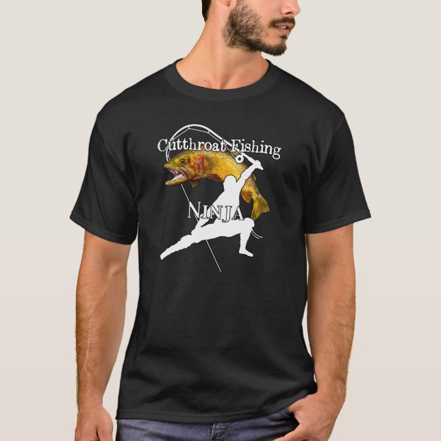 Camiseta Cutthroat Trout Pescar Ninja Dark (Frente)