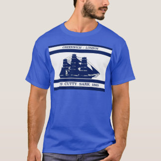 Camiseta Cutty Sark em branco azul 2