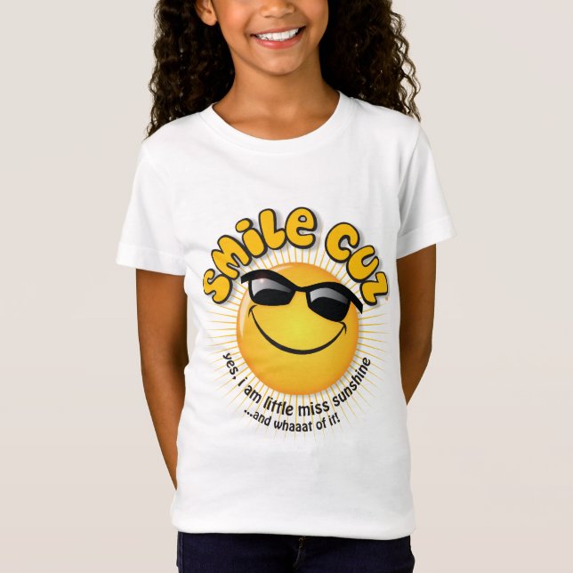 Camiseta cuz do sorriso… sim, eu sou pouca luz do sol da (Frente)