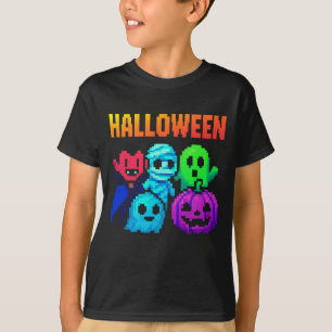 Camiseta Cuz-halloween Pixel Roupas unisex masculina