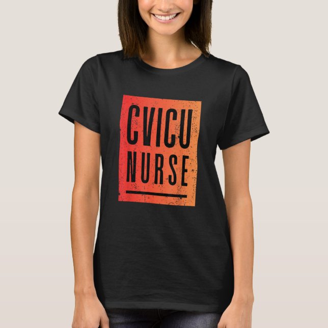 Camiseta CVICU Enfermeira Equipe de Trabalho da Faculdade d (Frente)