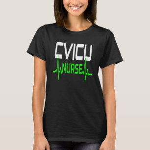 Camiseta CVICU Enfermeiro Enfermeiro Cardíaco Apreciação Re