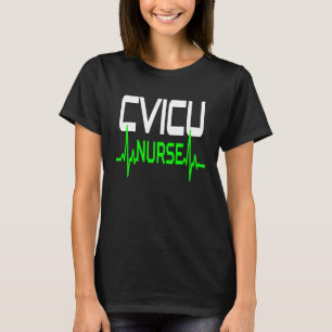 Camiseta CVICU Enfermeiro Enfermeiro Cardíaco Apreciação Re