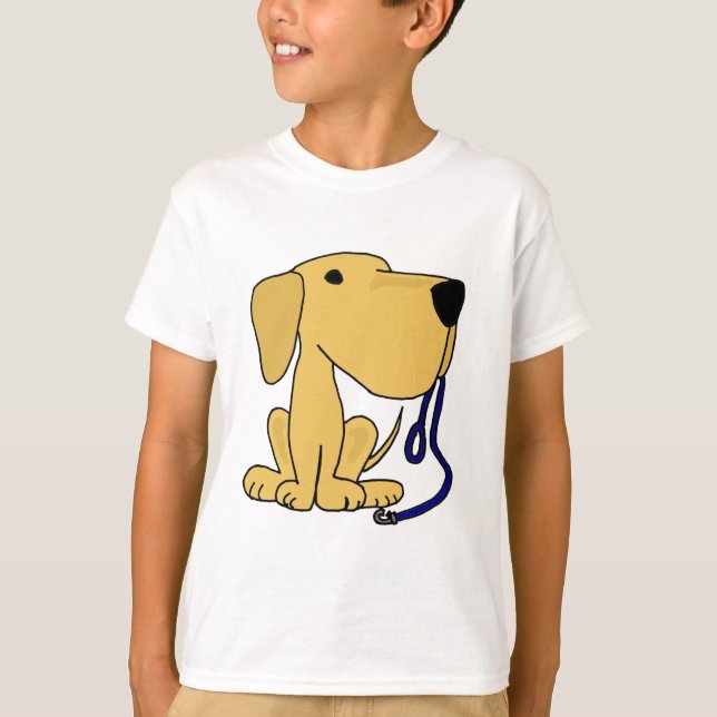 Camiseta CX cão bonito com trela (Frente)
