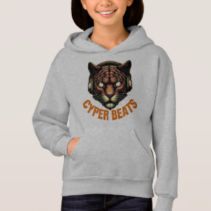 Camiseta Cyber Beats Panther - Fones de ouvido DJ do Music 