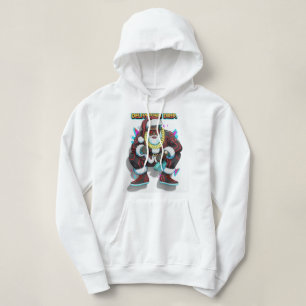 Camiseta CYBER-CLAUS: Edição Limitada Capuz Gráfico