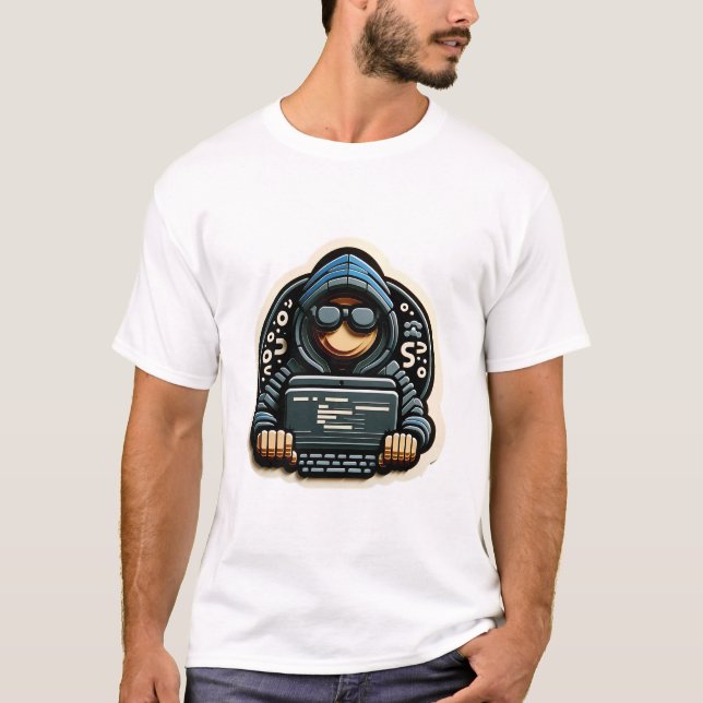 Camiseta Cyber Hoodie Coder: Teto Entusiasta Tecnológico Fu (Frente)