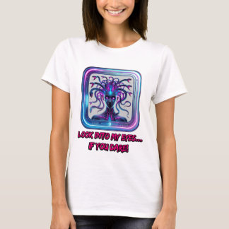 Camiseta Cyber Medusa Neon - Camisa-T feminina