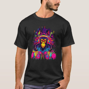 Camiseta Cyber Moneky DJ Rave Festival de Música