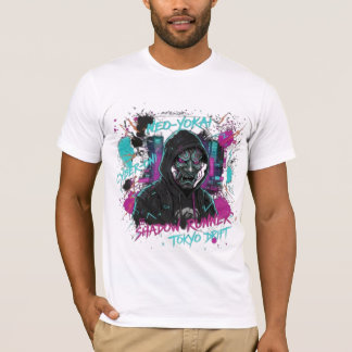 Camiseta CYBER-NINJA PROTOCOLO GHOST | Máscara Oni Futurist