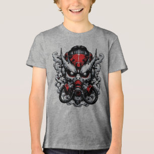 Camiseta Cyber Oni: Máscara do Guerreiro da Fumaça
