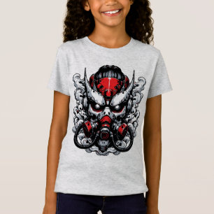 Camiseta Cyber Oni: Máscara do Guerreiro Fumaça