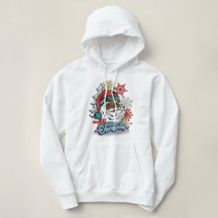 Camiseta Cyber-Papai Noel: Neon Glow Crop Hoodie - Festivo