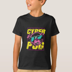 Camiseta Cyber Pug 2021 Engraçado Cachorro Pug Design