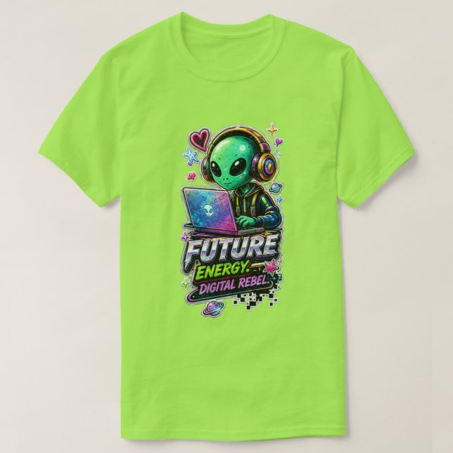 Camiseta Cyber Rebel Future Energy (Frente do Design)