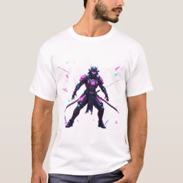 Camiseta Cyber-Samurai Aurora Warrior