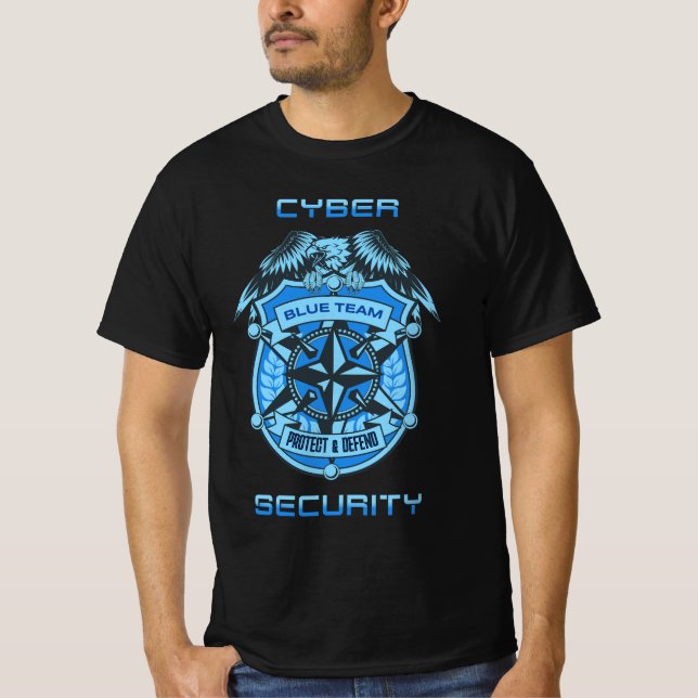Camiseta Cyber Security Blue Team Proteja e Defenda a Águia (Frente)