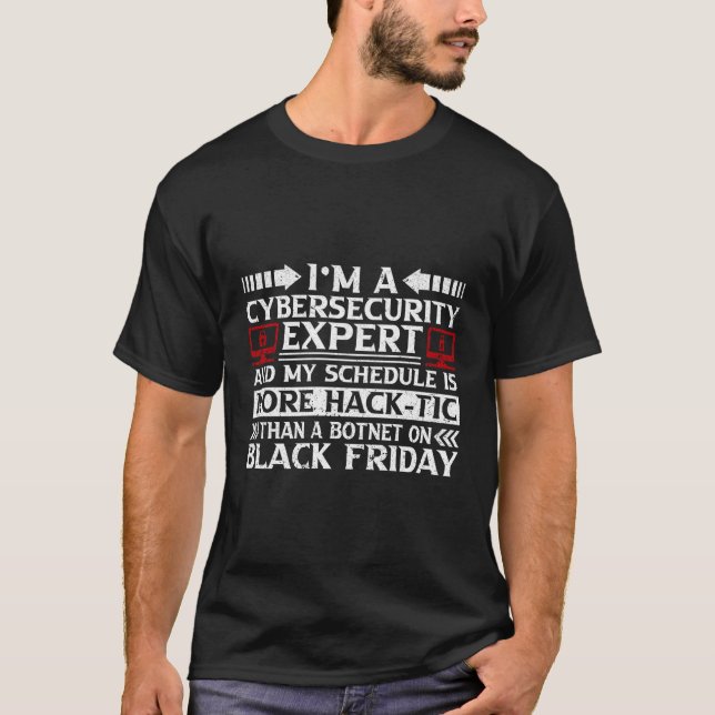 Camiseta Cyber Security Hacker E Cyber Security Professiona (Frente)