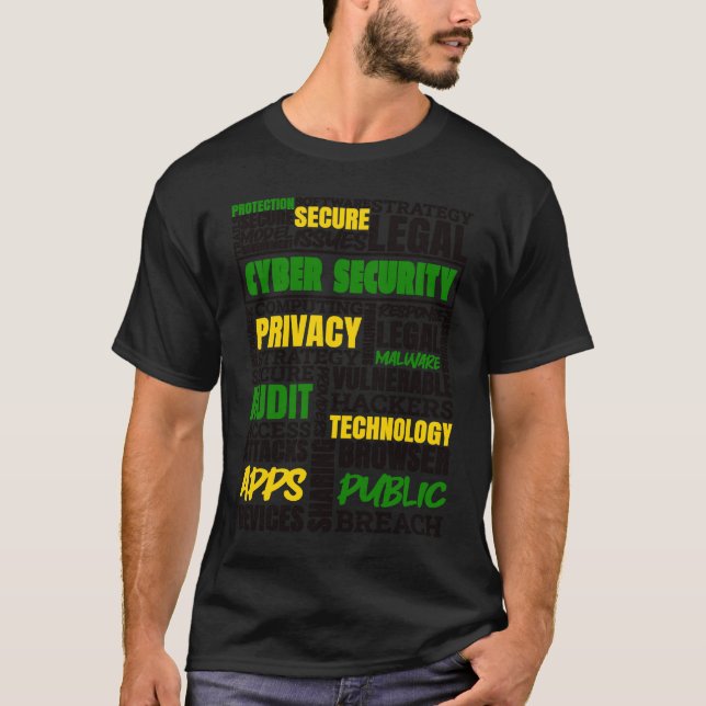 Camiseta Cyber Security Hackers Secure Privacy Hacker IT Ha (Frente)