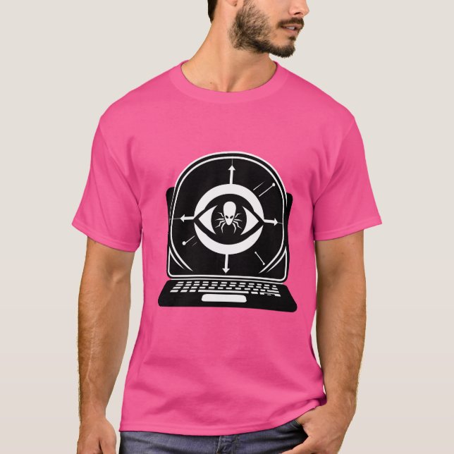 Camiseta "Cyber Spy Vision: Modern Tech Art" (Frente)