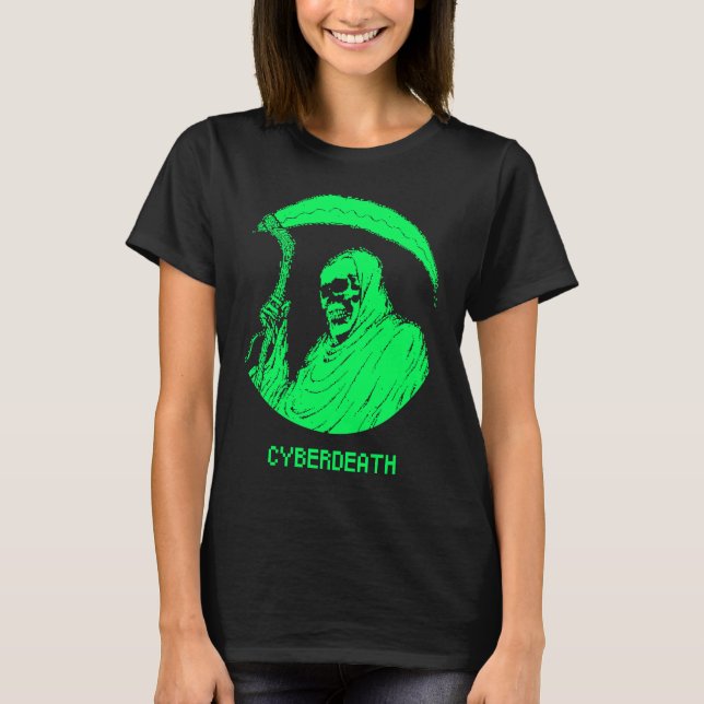 Camiseta Cybergoth Clothes Alt Aesthetic  Cyber Death Grim  (Frente)