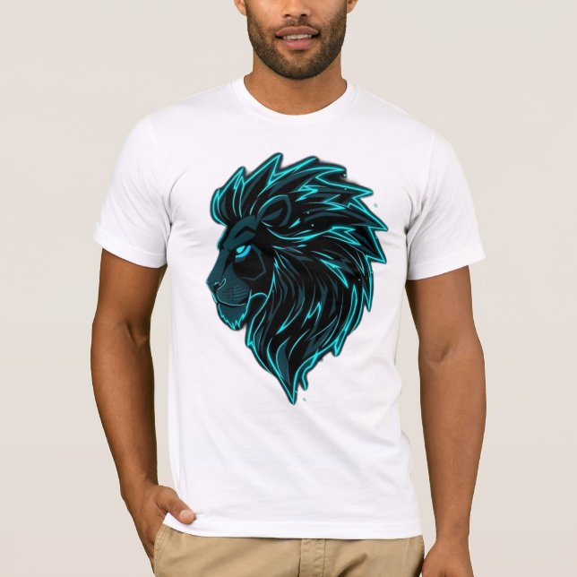 Camiseta „CyberLion – Die Zukunft hat eine Mähne“ (Frente)