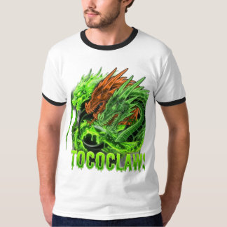 Camiseta Cybernetic Dragon Trio Ringer – Verde Neo