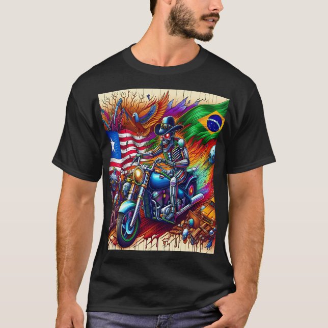 Camiseta Cybernetic Knight: The Journey of Nations (Frente)
