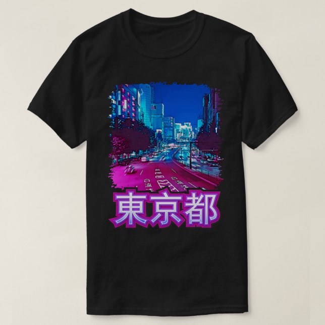Camiseta Cyberpank Tóquio (Frente do Design)