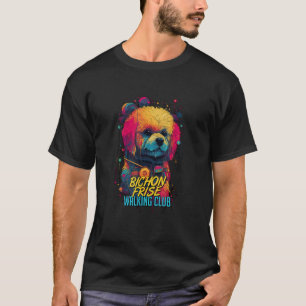Camiseta Cyberpunk Bichon Furging Club Cachorro Futurístico