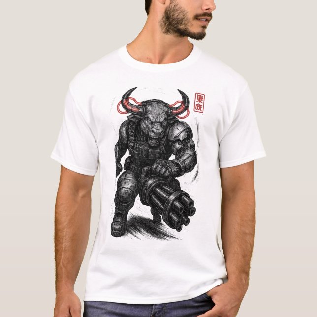 Camiseta Cyberpunk Bull (Berserker) (Frente)