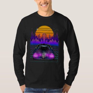 Camiseta Cyberpunk Car Vaporwave Aestético Ulun Gam Retro