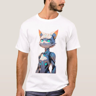 Camiseta Cyberpunk Cat Girl