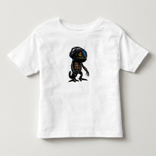 Camiseta Cyberpunk Chameleon DJ (Frente)
