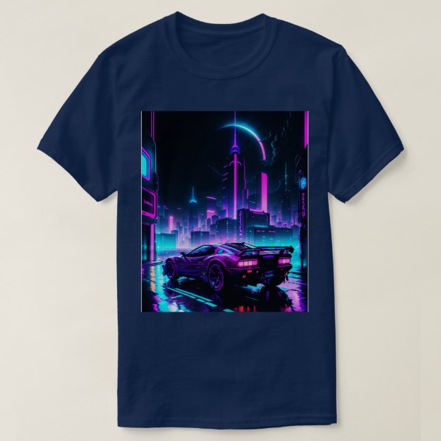 Camiseta Cyberpunk citynight 3 (Frente do Design)