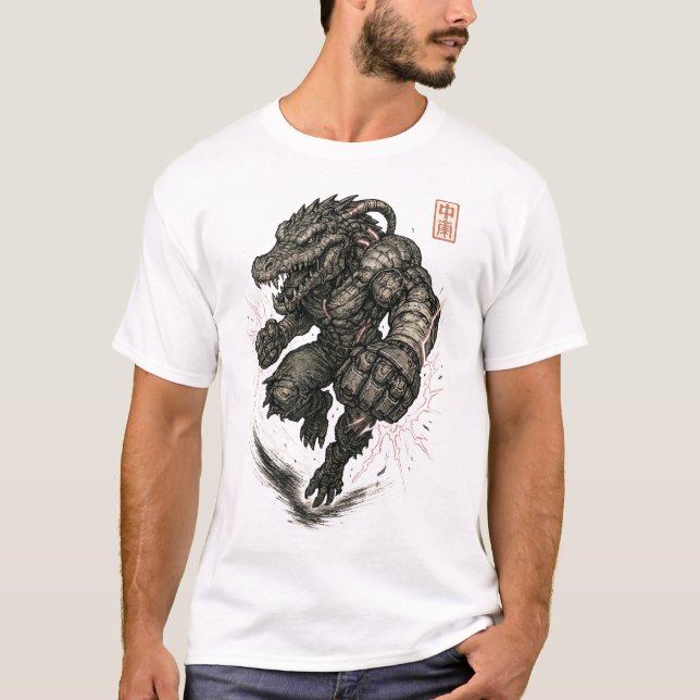 Camiseta Cyberpunk Crocodile Hunter (Frente)