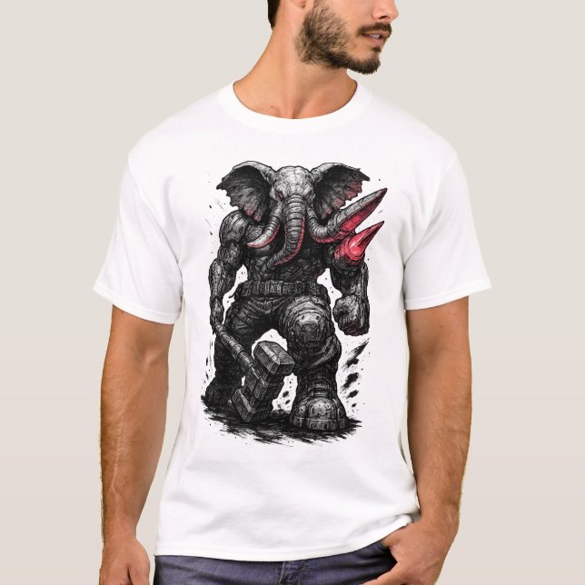 Camiseta Cyberpunk Elephant (Frente)