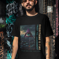 Cyberpunk Falsa Notícias Tee Dystopian Propaganda