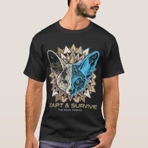 Camiseta Cyberpunk Fennec Fox Geométrico