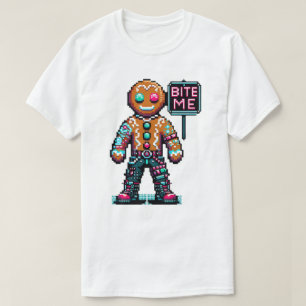 Camiseta Cyberpunk Gingercake Man - "Morda-me" - Natal