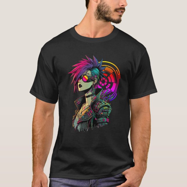 Camiseta Cyberpunk Girl (Frente)