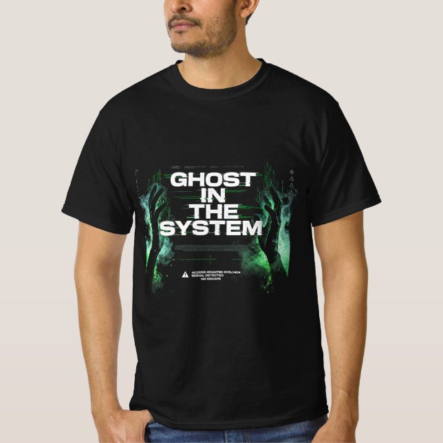 Camiseta Cyberpunk Glitch | Verde Neon (Frente)
